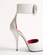 Valentino Drip Rose Kidskin Sandal With Crystals 105Mm - Image 2